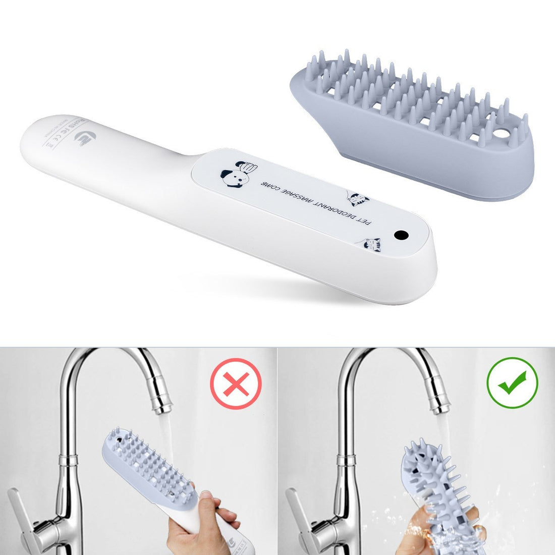 Pet Silicone Massage Brush Deodorant Comb