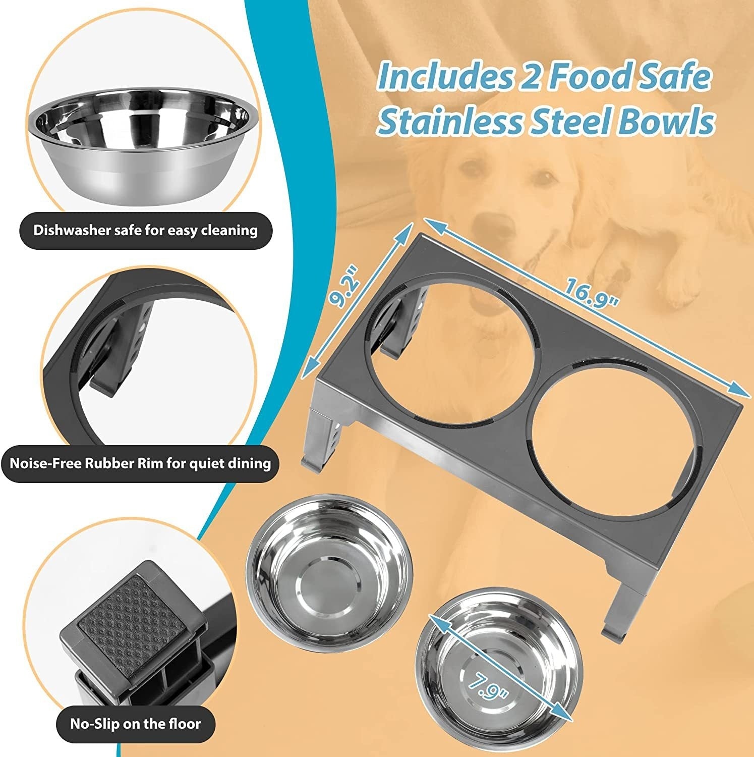 Pet Feeder Slow Feeding Bowl