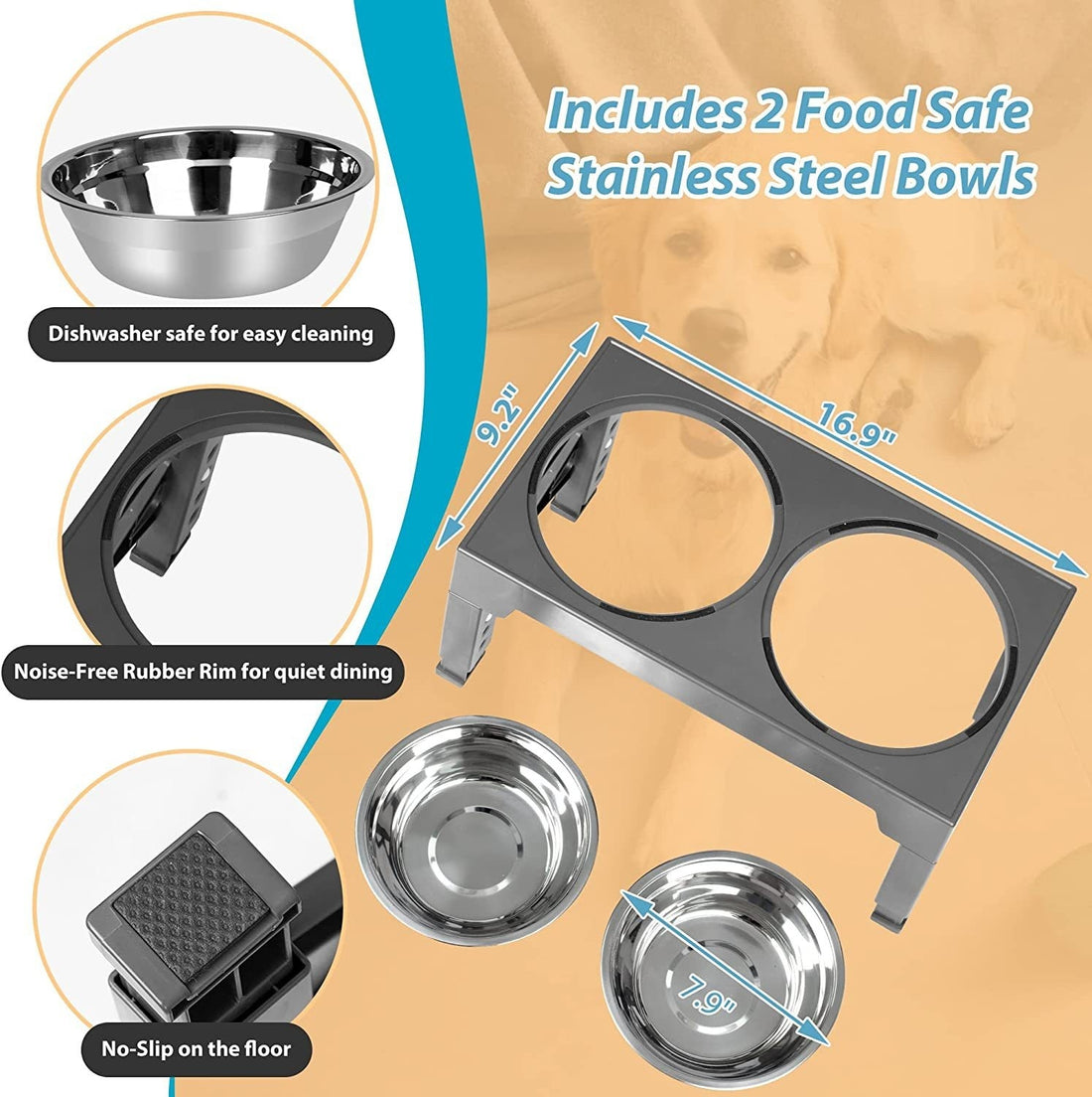 Pet Feeder Slow Feeding Bowl
