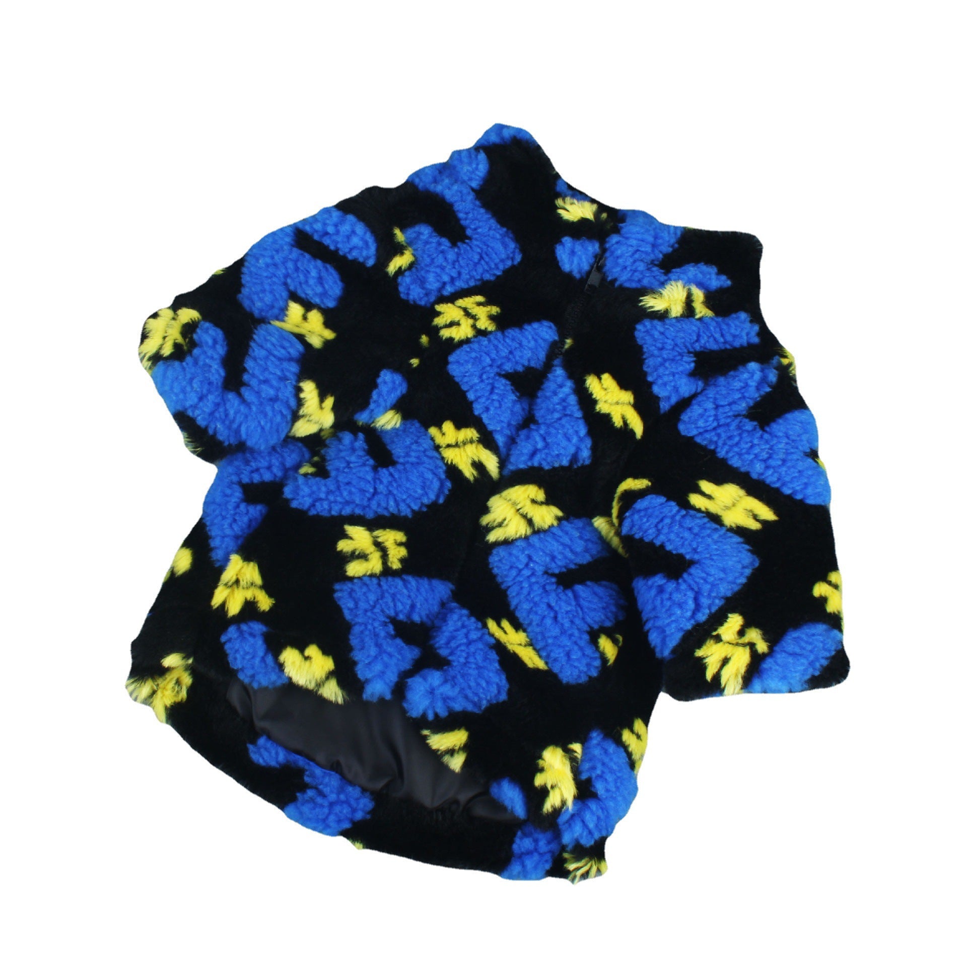 Pet Autumn And Winter Alphabet Lamb Jacquard Fleece Jacket