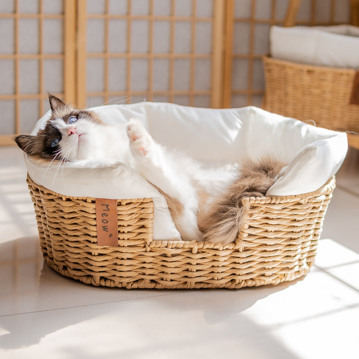Warm Universal Rattan Basket Pet Nest