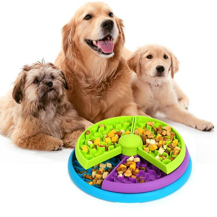 Pet Slow Food Bowl 3-Layers Puzzle Puppy