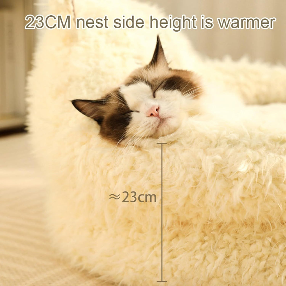 Cut Alpaca Pet Bed For Small Cats