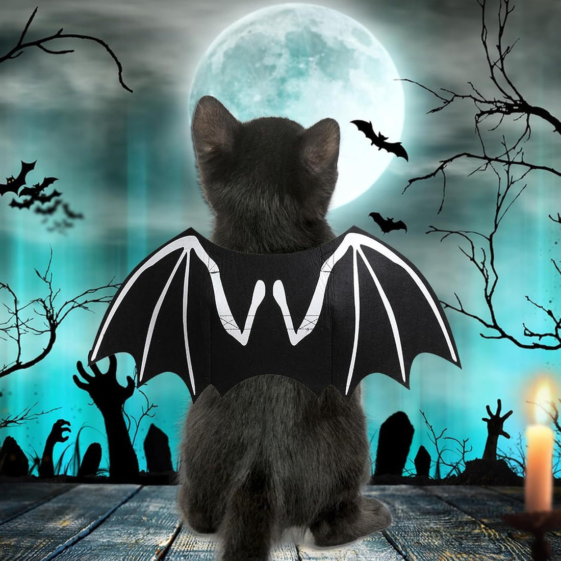 Dog Bat Costume Cool Luminous Clothing
