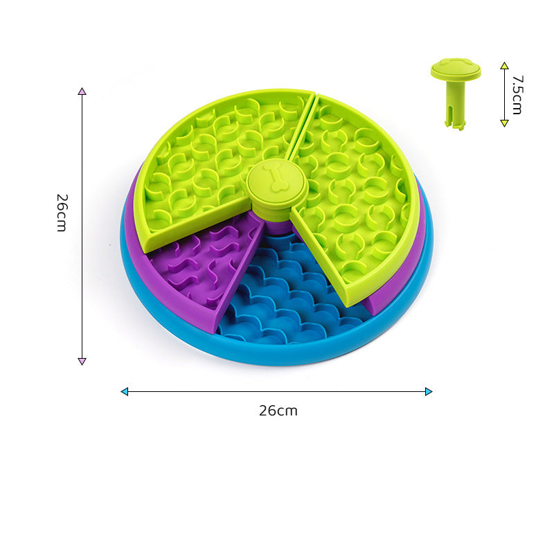 Pet Slow Food Bowl 3-Layers Puzzle Puppy