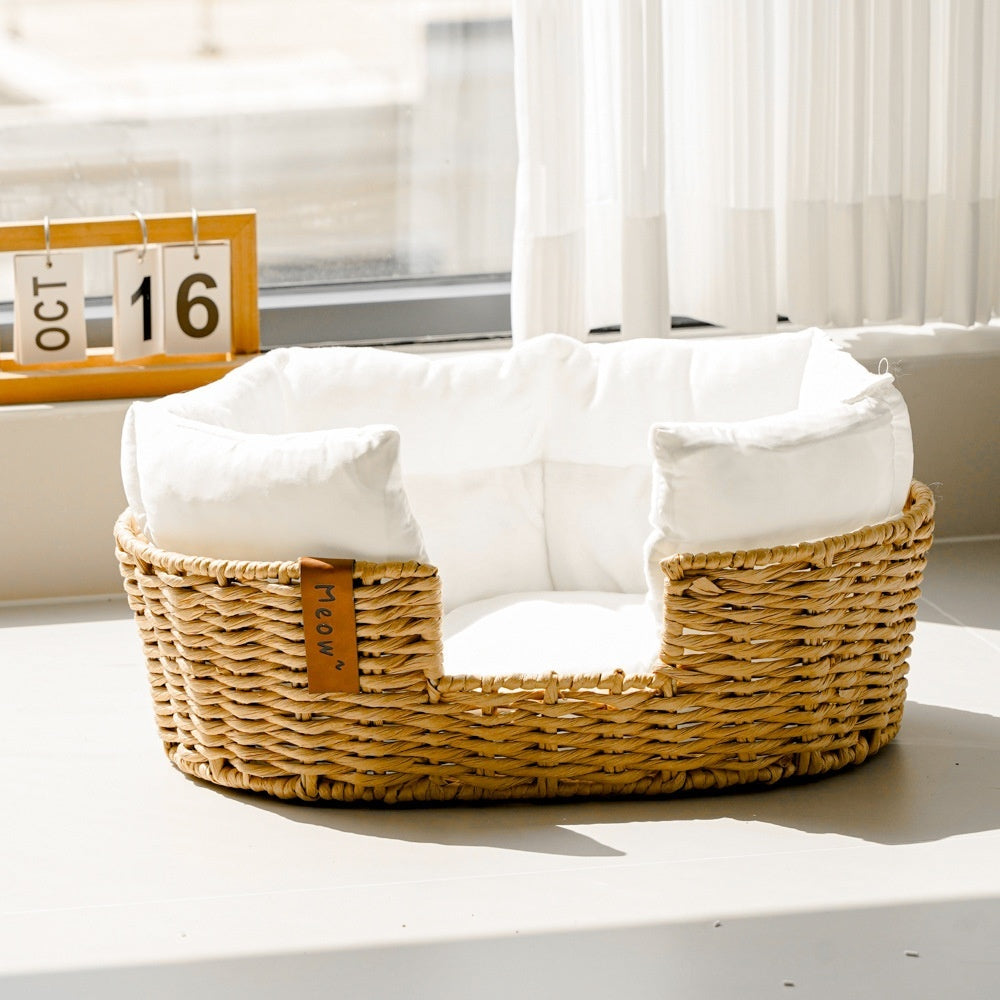 Warm Universal Rattan Basket Pet Nest
