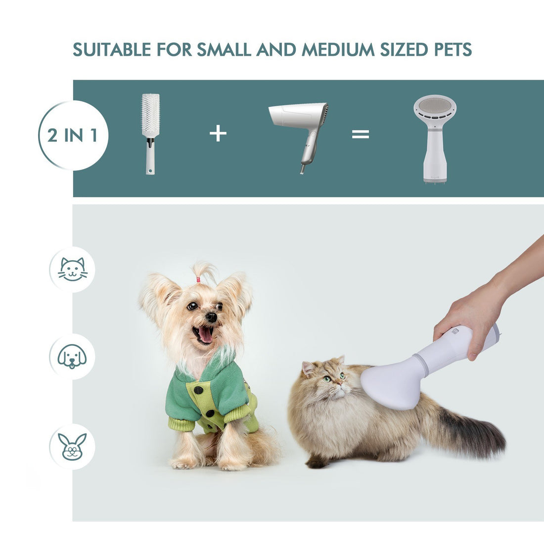Pet Dog Hair Dryer Grooming Slicker Brush