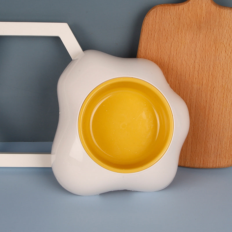 Pet Feeding Bowl Egg Yolk Shaped