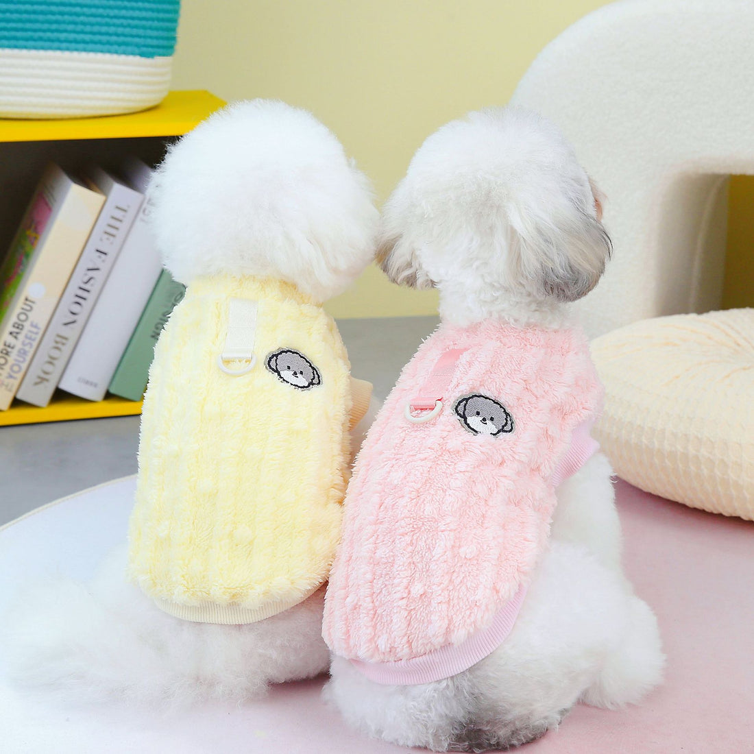 Winter Pet Clothes 23 Fur Ball Two Legs Fluffy Jacket