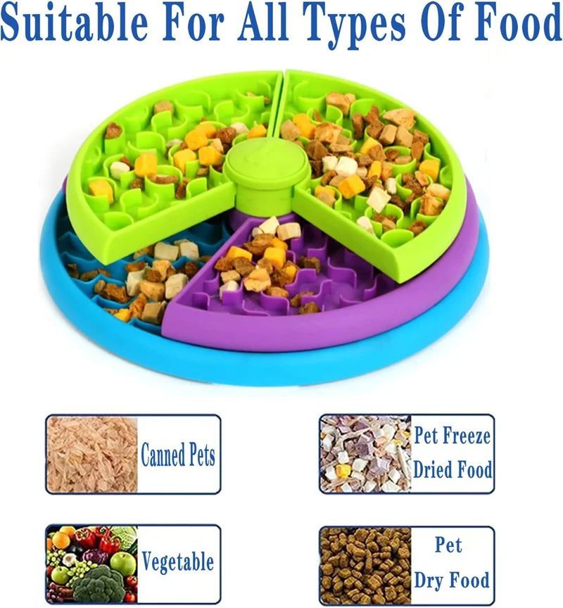 Pet Slow Food Bowl 3-Layers Puzzle Puppy